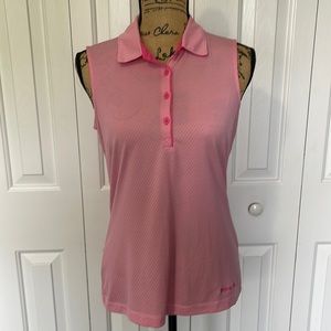 EP Pro Pink Sleeveless Golf Polo
